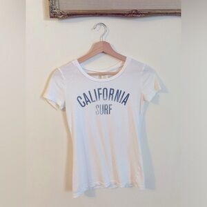Hollister Vintage Hollister California Surf White Tee Y2K T-Shirt 100% Cotton
